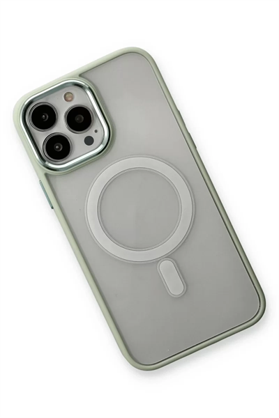 Apple iPhone 14 Pro Max Kılıf Room Magneticsafe Silikon - Su Yeşili