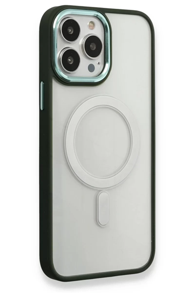 Apple iPhone 14 Pro Max Kılıf Room Magneticsafe Silikon - Köknar Yeşili