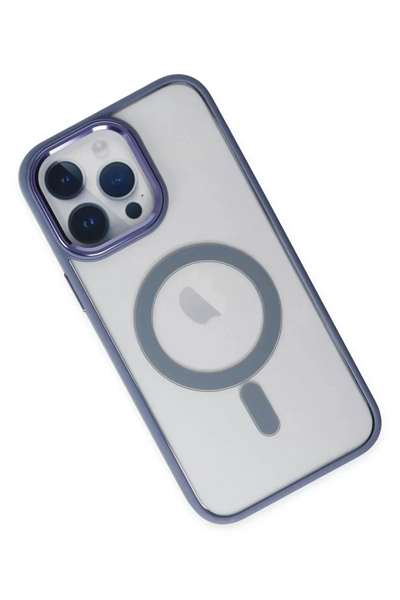 Apple iPhone 14 Pro Max Kılıf Room Magneticsafe Silikon - Sierra Blue