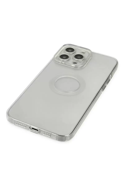 Apple iPhone 14 Pro Max Kılıf Santa Lens Silikon - Şeffaf
