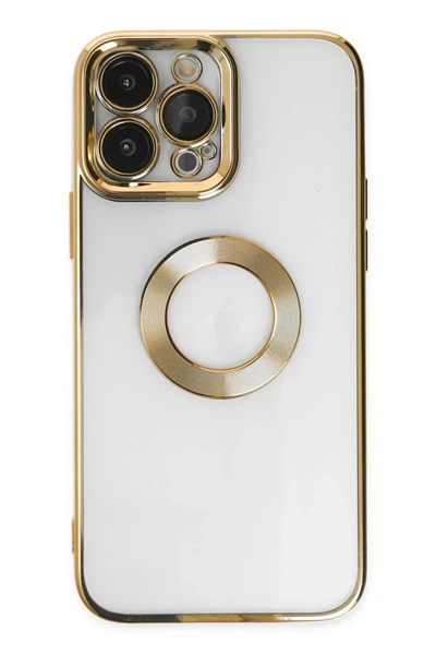 Apple iPhone 14 Pro Max Kılıf Slot Silikon - Gold