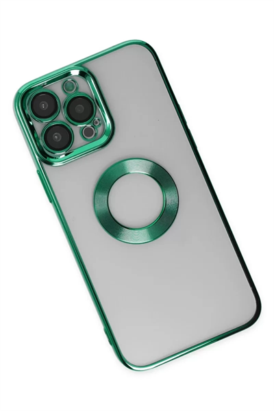 Apple iPhone 14 Pro Max Kılıf Slot Silikon - Köknar Yeşili