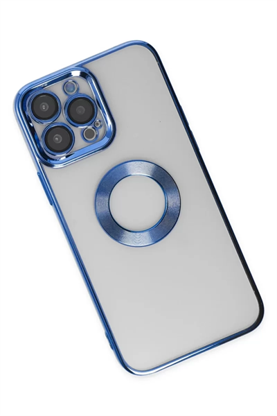 Apple iPhone 14 Pro Max Kılıf Slot Silikon - Mavi