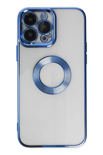 Apple iPhone 14 Pro Max Kılıf Slot Silikon - Mavi