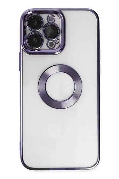 Apple iPhone 14 Pro Max Kılıf Slot Silikon - Mor