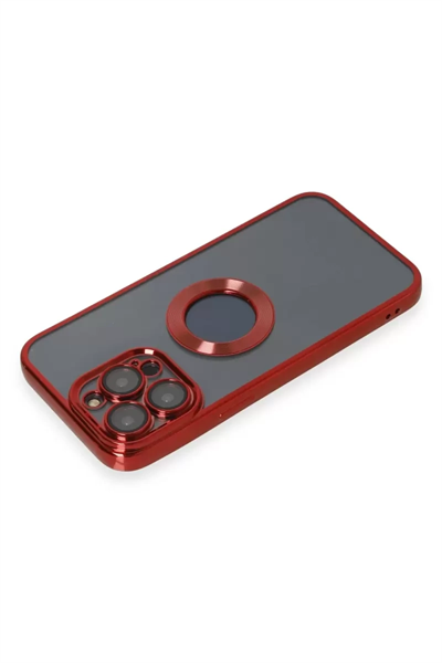 Apple iPhone 14 Pro Max Kılıf Slot Silikon - Kırmızı
