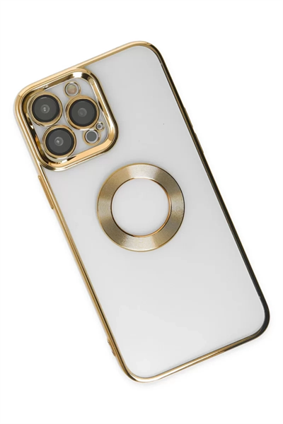 Apple iPhone 14 Pro Max Kılıf Slot Silikon - Gold