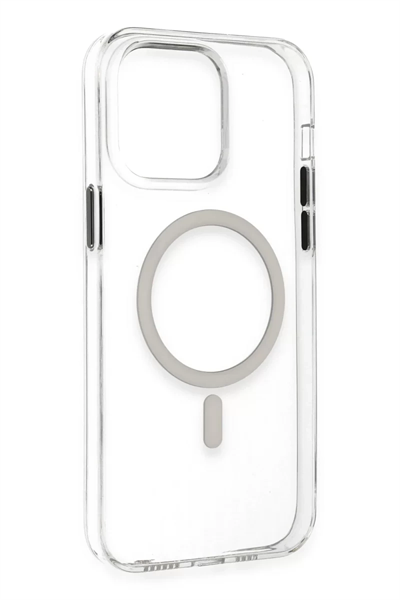 Apple iPhone 14 Pro Max Kılıf Tron Şeffaf Magsafe Kapak - Şeffaf