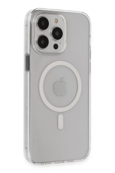 Apple iPhone 14 Pro Max Kılıf Tron Şeffaf Magsafe Kapak - Şeffaf