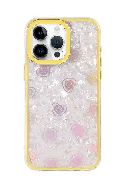 Apple iPhone 14 Pro Max Lumi Desenli Kapak - Sarı