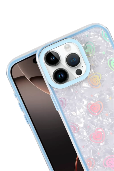 Apple iPhone 14 Pro Max Lumi Desenli Kapak - Mavi