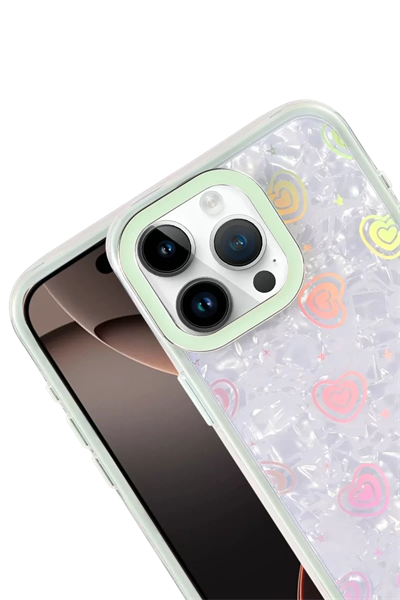 Apple iPhone 14 Pro Max Lumi Desenli Kapak - Yeşil