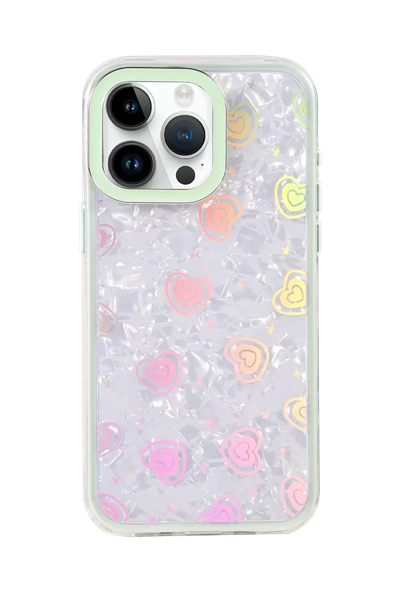 Apple iPhone 14 Pro Max Lumi Desenli Kapak - Yeşil