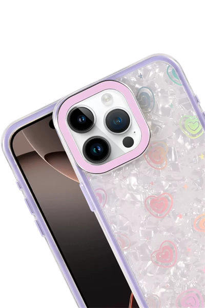 Apple iPhone 14 Pro Max Lumi Desenli Kapak - Mor