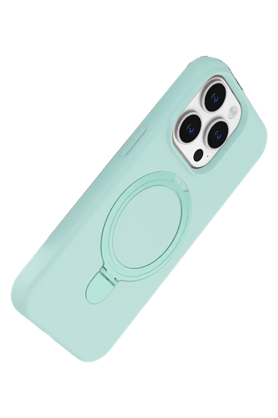 Apple iPhone 14 Pro Max Regal Magsafe Standlı Kapak - Su Yeşili