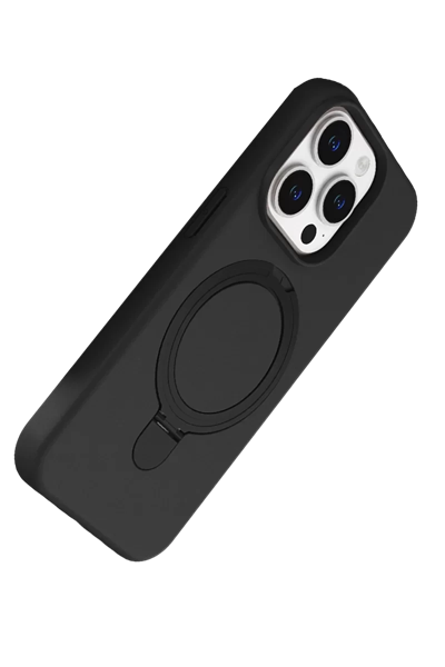 Apple iPhone 14 Pro Max Regal Magsafe Standlı Kapak - Siyah