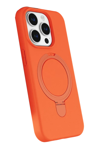Apple iPhone 14 Pro Max Regal Magsafe Standlı Kapak - Turuncu