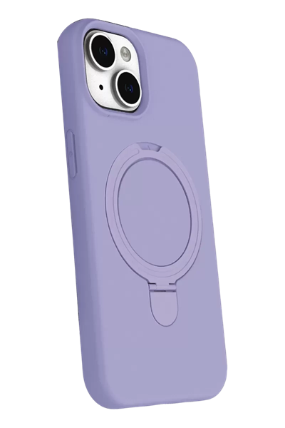 Apple iPhone 14 Regal Magsafe Standlı Kapak - Lila