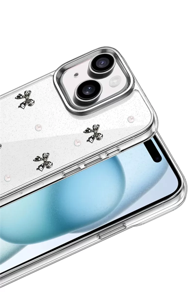 Apple iPhone 15 Fiyonk Desenli Kapak - Desen 8