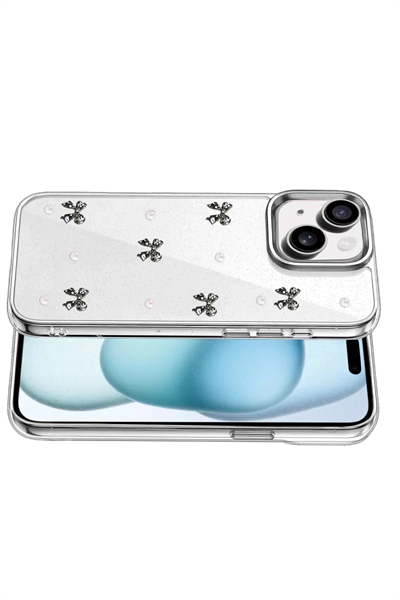 Apple iPhone 15 Fiyonk Desenli Kapak - Desen 8