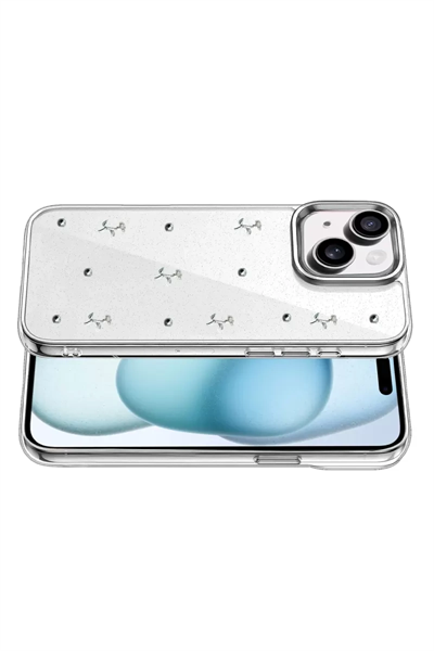 Apple iPhone 15 Fiyonk Desenli Kapak - Desen 4