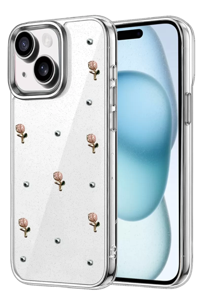 Apple iPhone 15 Fiyonk Desenli Kapak - Desen 6