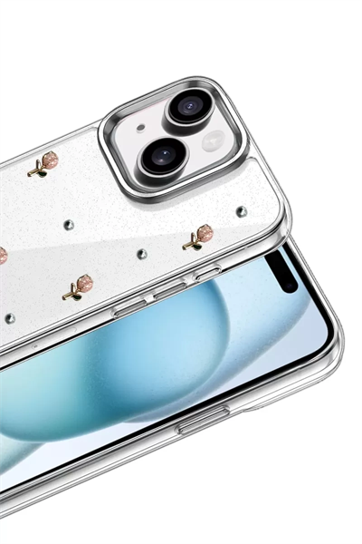 Apple iPhone 15 Fiyonk Desenli Kapak - Desen 6