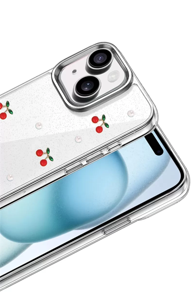 Apple iPhone 15 Fiyonk Desenli Kapak - Desen 9