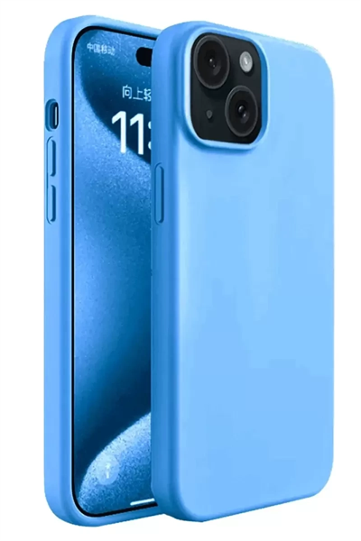 Apple iPhone 15 Kılıf First Silikon - Mavi
