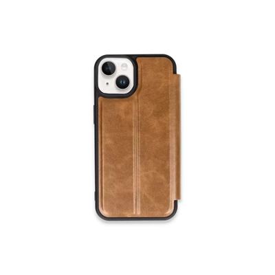 Apple iPhone 15 Kılıf Flip Cover - Taba