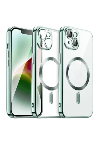 Apple iPhone 15 Kılıf Kross Magneticsafe Kapak - Açık Yeşil