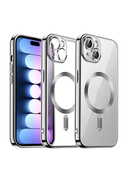 Apple iPhone 15 Kılıf Kross Magneticsafe Kapak - Gümüş