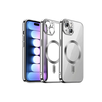 Apple iPhone 15 Kılıf Kross Magneticsafe Kapak - Gümüş