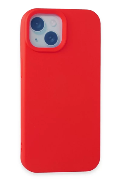 Apple iPhone 15 Kılıf Nano içi Kadife Silikon - Kırmızı