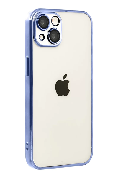 Apple iPhone 15 Lensli Silikon - Açık Mavi