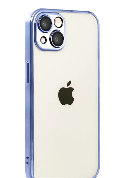 Apple iPhone 15 Lensli Silikon - Açık Mavi