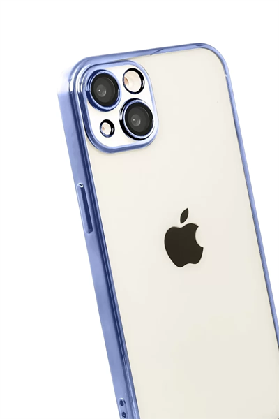 Apple iPhone 15 Lensli Silikon - Açık Mavi