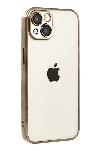 Apple iPhone 15 Lensli Silikon - Çöl Titanyum