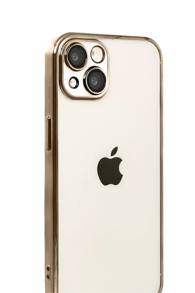 Apple iPhone 15 Lensli Silikon - Çöl Titanyum