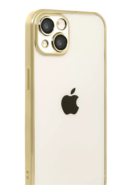 Apple iPhone 15 Lensli Silikon - Gold