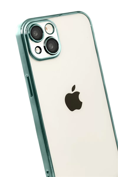 Apple iPhone 15 Lensli Silikon - Yeşil