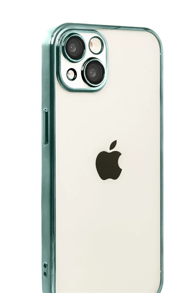 Apple iPhone 15 Lensli Silikon - Yeşil