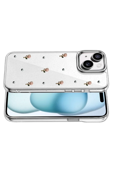 Apple iPhone 15 Plus Fiyonk Desenli Kapak - Desen 6