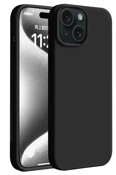 Apple iPhone 15 Plus Kılıf First Silikon - Siyah