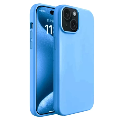 Apple iPhone 15 Plus Kılıf First Silikon - Mavi