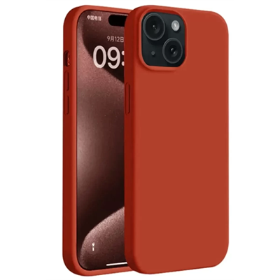 Apple iPhone 15 Plus Kılıf First Silikon - Kırmızı