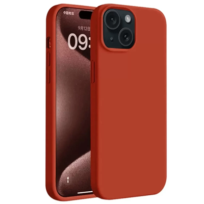 Apple iPhone 15 Plus Kılıf First Silikon - Kırmızı