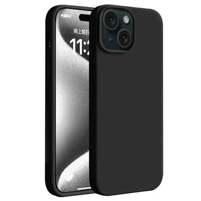 Apple iPhone 15 Plus Kılıf First Silikon - Siyah