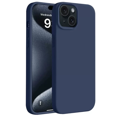 Apple iPhone 15 Plus Kılıf First Silikon - Lacivert
