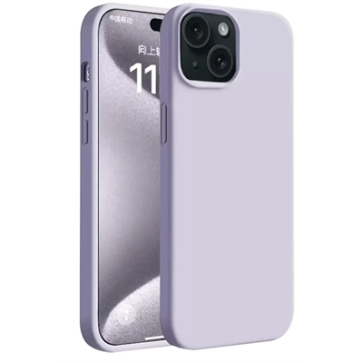 Apple iPhone 15 Plus Kılıf First Silikon - Lila
